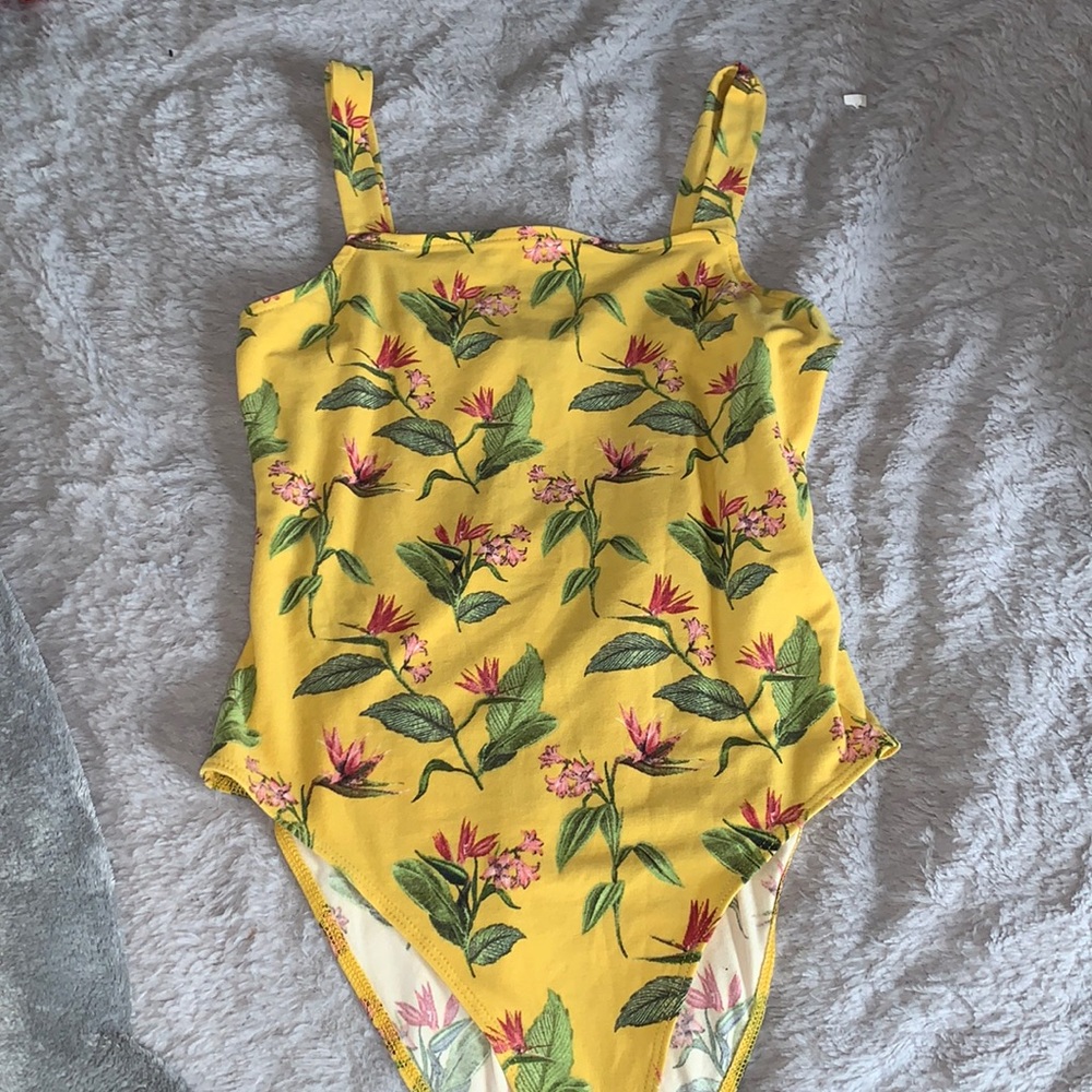Yellow Floral Bodysuit
